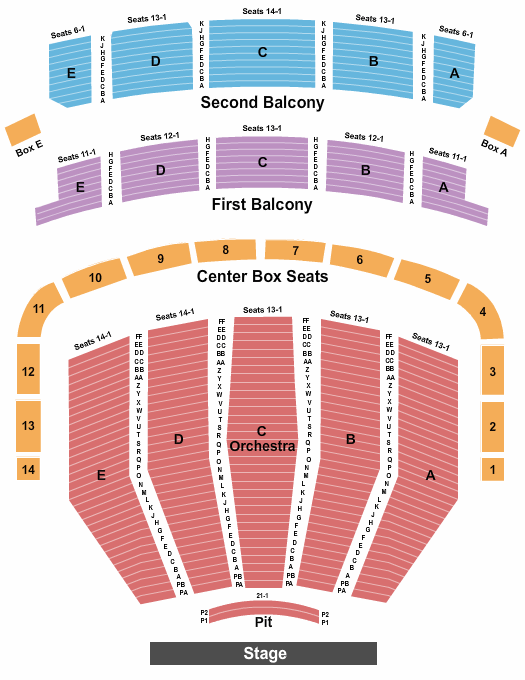 Keller Auditorium Phantom of the Opera Seating Chart